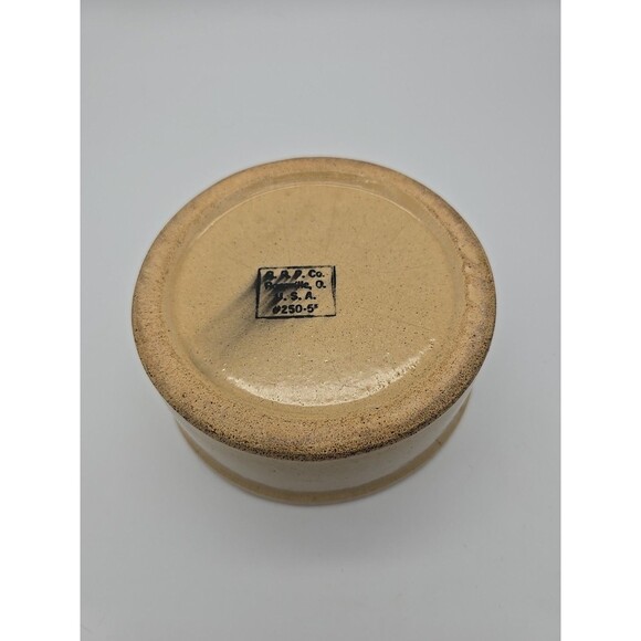 Vintage RRP Roseville Pottery 6" Dog Pet Dish Crock Glazed Feeder Bowl #250-5" - Picture 6 of 10